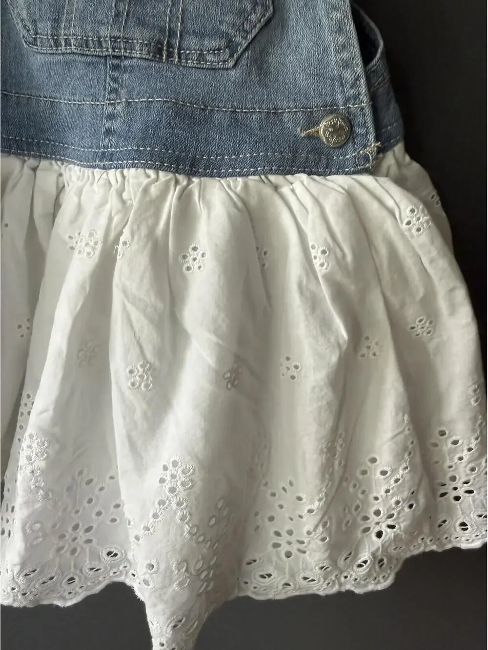 OshKosh B'gosh Denim and White Eyelet Dress for Girls